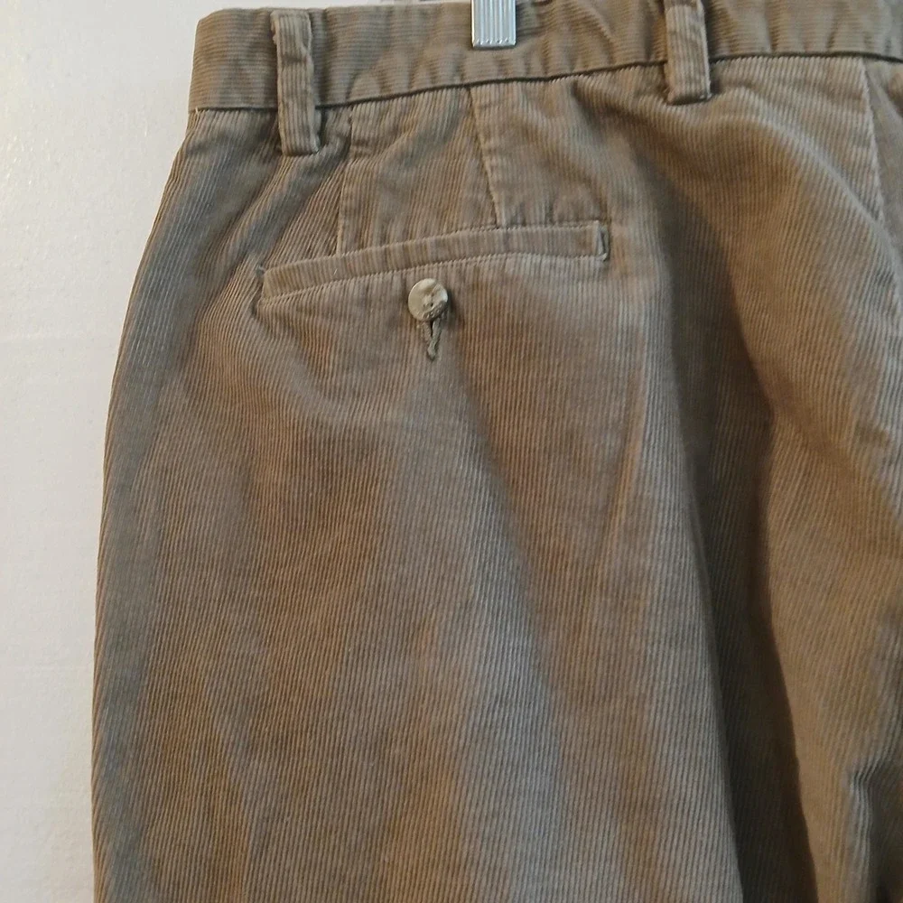 Dockers Men Corduroy Pants Sz 42x30 Brown Outdoor Flat Front Classic Fit